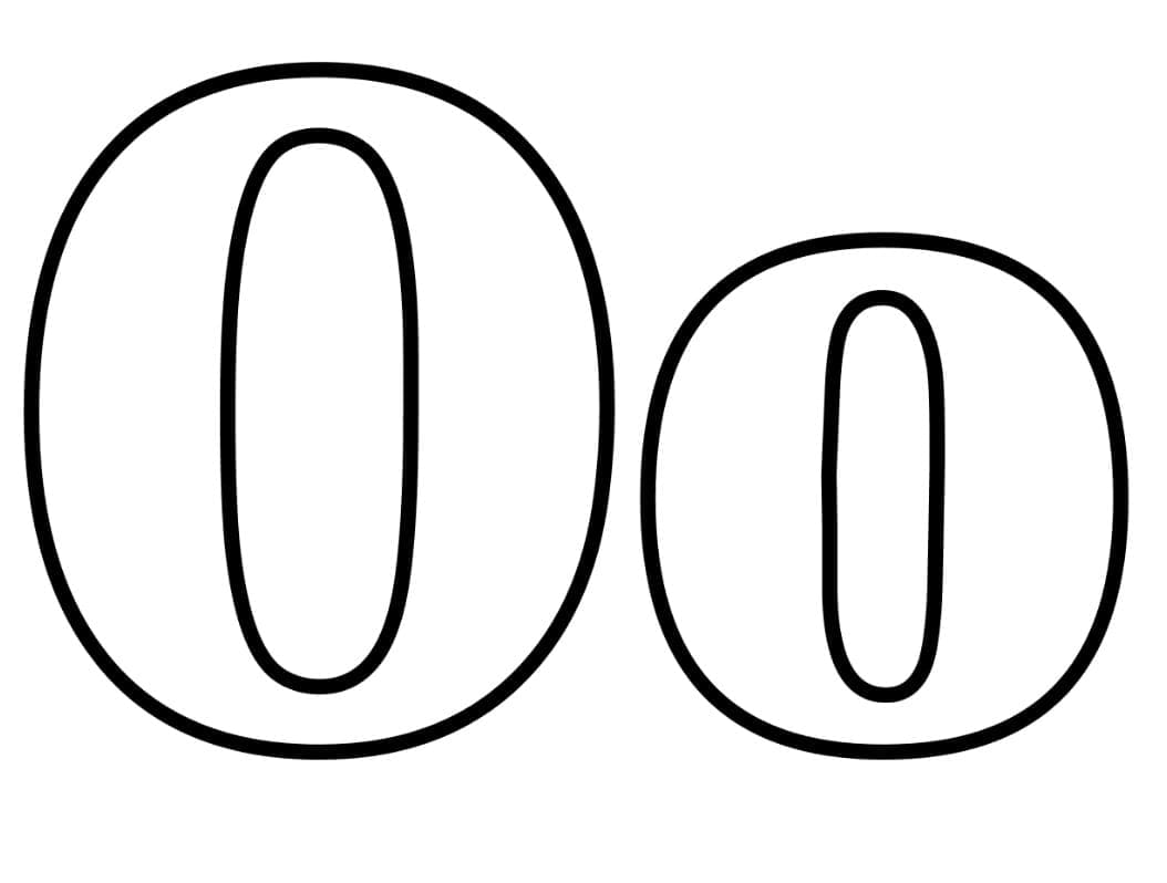 Letter O coloring pages