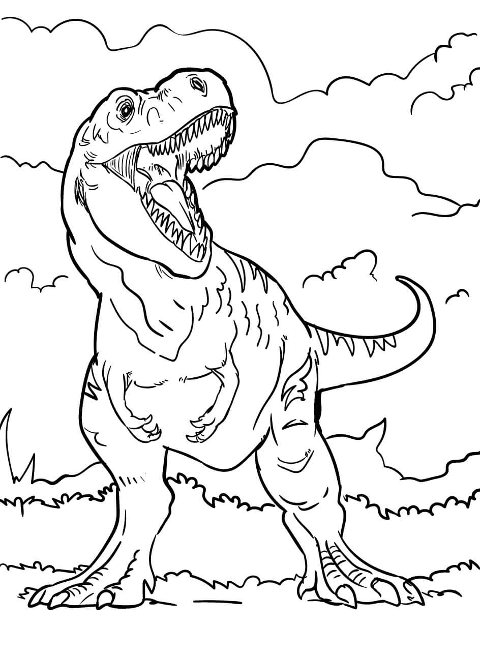 T-Rex coloring pages