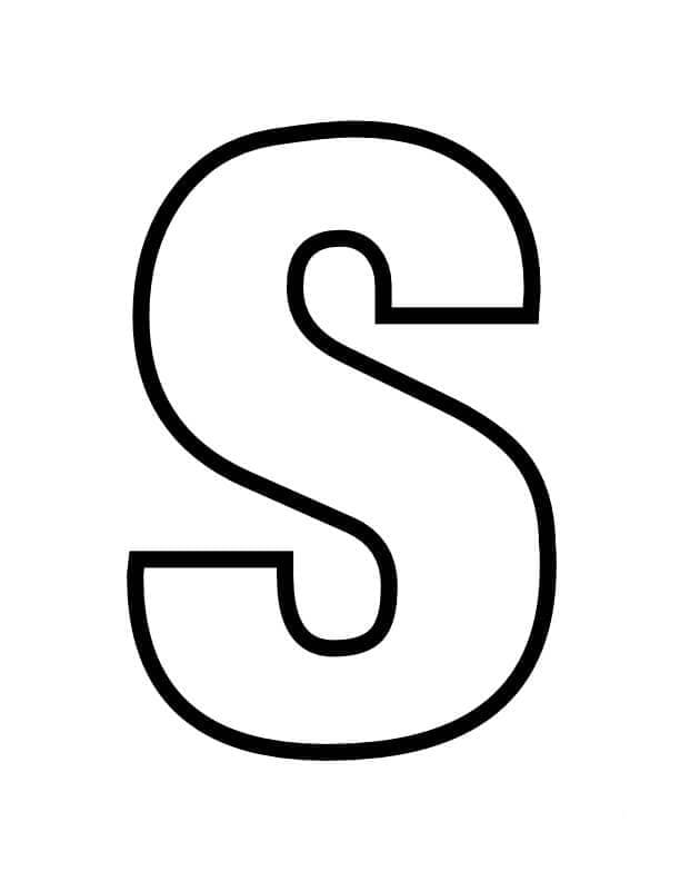 Letter S coloring pages