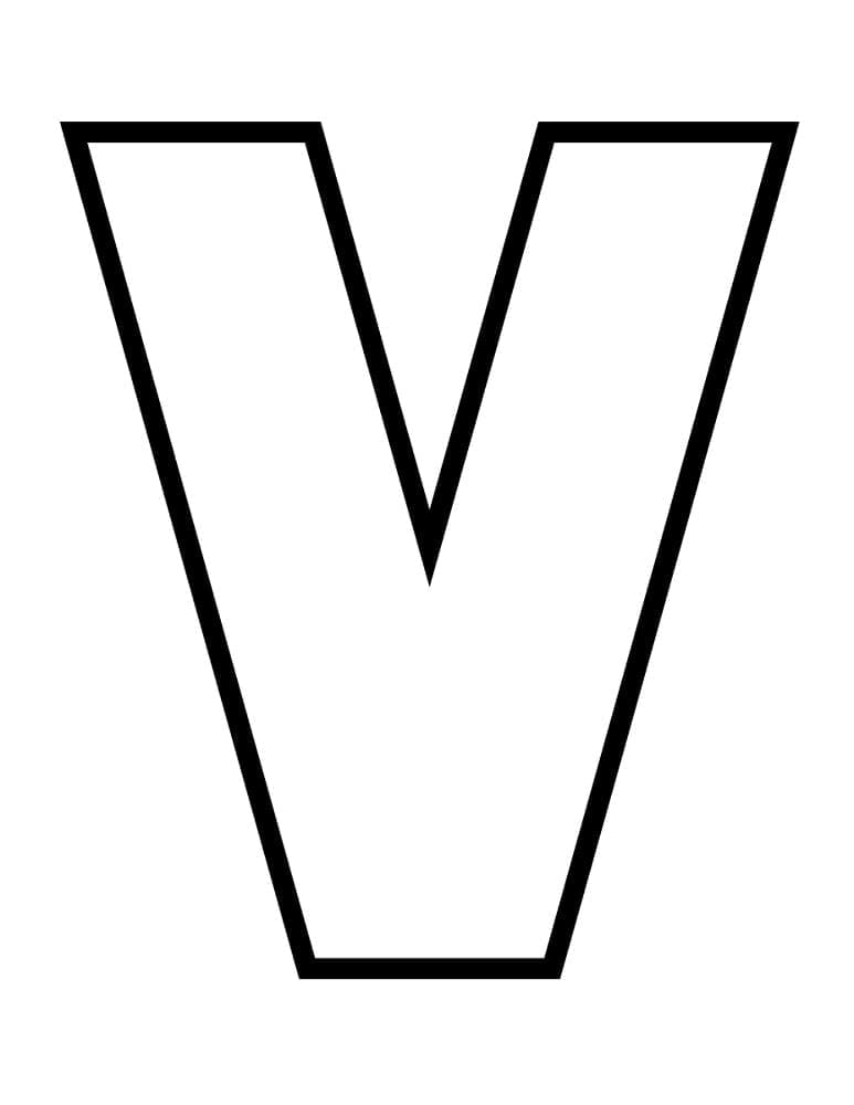 Letter V coloring pages