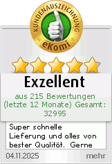 eKomi - The Feedback Company: super schnelle  lieferung!  tolle kundeninformation, auch bei lieferanten  !  war wirklich sehr zufrieden!  werde öfter bestellen!