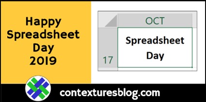 Happy Spreadsheet Day 2019