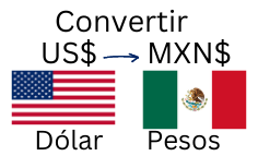 Convertir D&oacute;lar a Pesos Mexicanos