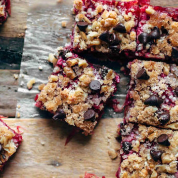 Keto Cranberry Crumb Bars