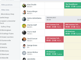Online Employee Scheduling