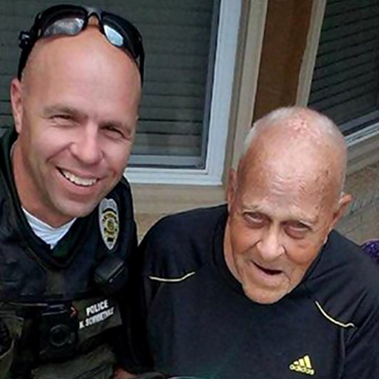 Wichita police officer Robert Bachman and WWII veteran Charles Johnson