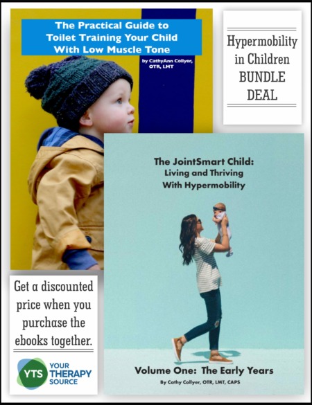 Get CathyAnn Collyer, OTR, pediatric occupational therapist's, books on hypermobility and low tone children bundled together.