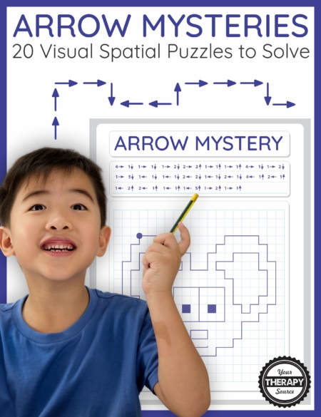 The Arrow Mysteries digital download includes 20 math art puzzles to challenge visual spatial and visual motor skills.Kids love the challenge!