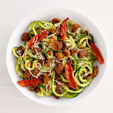 Paleo Zucchini Noodles with Beyond Sausage