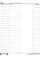 'rounding To Tens & Hundreds' Math Worksheet