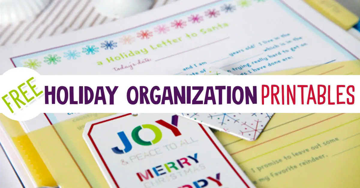 Holiday Organizer Printables - Free Christmas and Holiday Organization planners checklists, schedules, trackers and more free Christmas planning printables