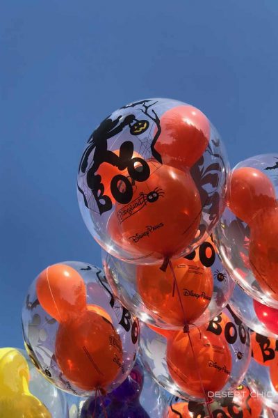 Halloween themed balloons at Disneyland