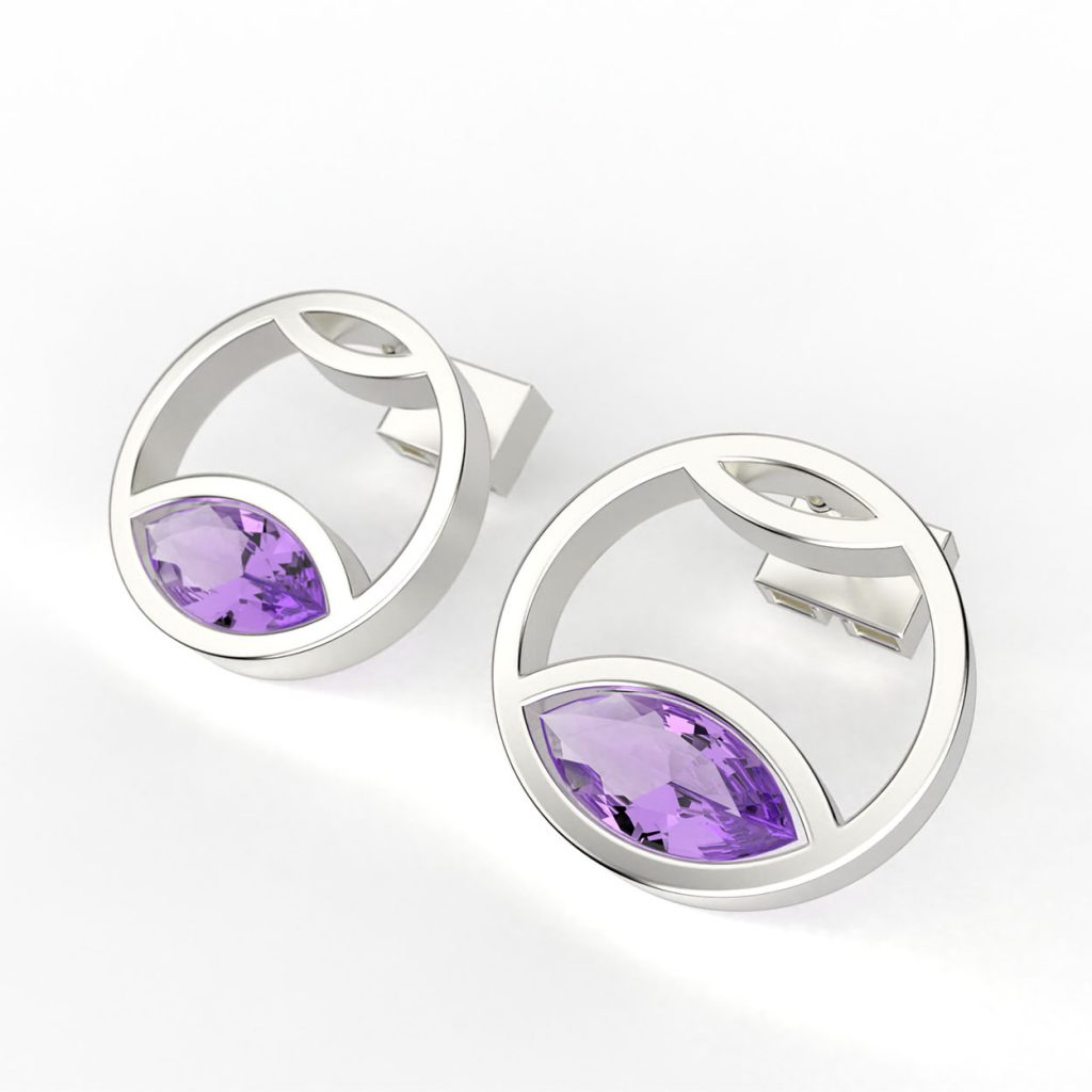 comprar aretes de plata aro solar