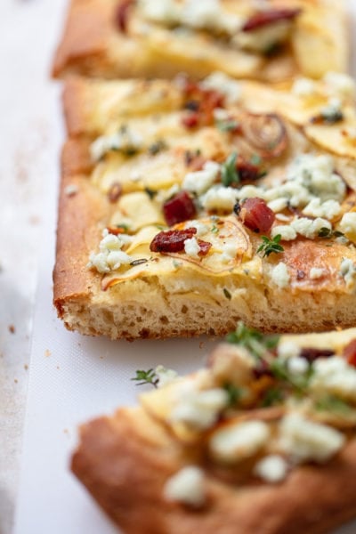 Potato Focaccia with Blue Cheese and Pancetta