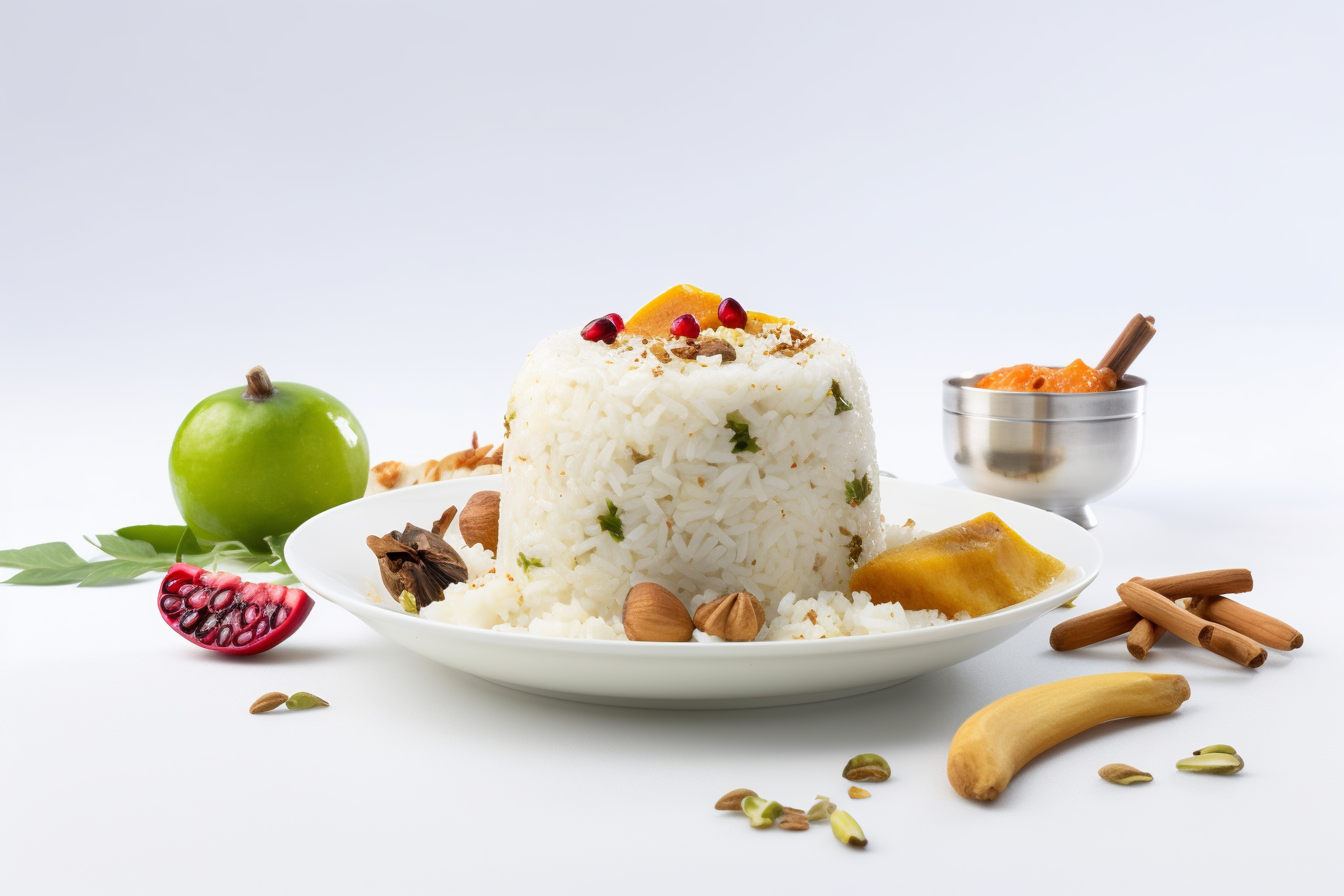 Rice and Fruits