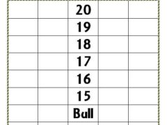 Dart Score Sheet Template