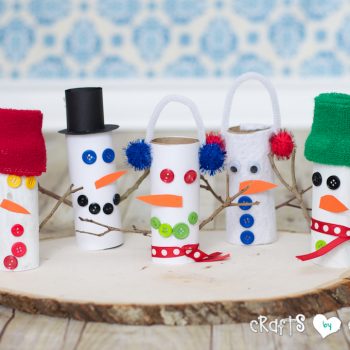 Toilet Paper Roll Snowmen