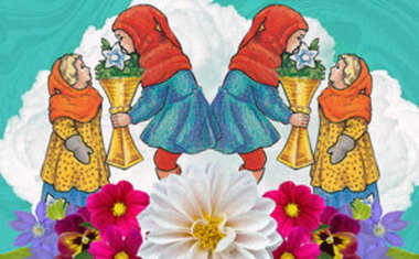 tarot card backs with embracing people