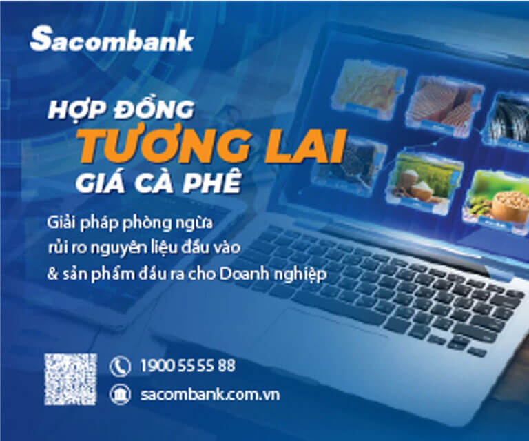 Giao dịch c&agrave; ph&ecirc; kỳ hạn với Sacombank