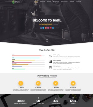 Basil Portfolio Blogger Templates