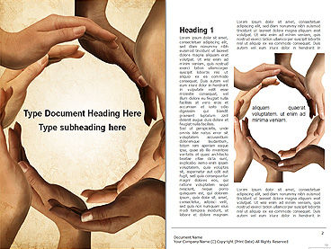 Circle of Hands Word Template