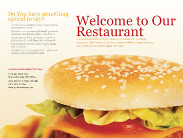 Fast Food Brochure Template