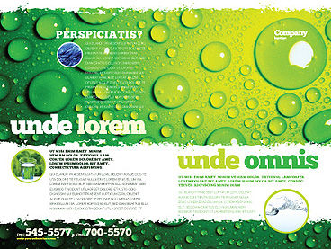 Green Water Drops Brochure Template