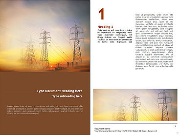 Power Line Word Template