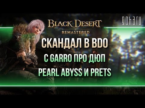 СКАНДАЛ В BLACK DESERT: С GARRO ПРО ДЮП, PEARL ABYSS И PRETS