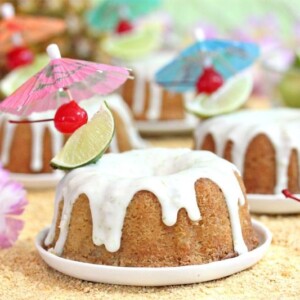 Mai Tai Bundt Cakes | From SugarHero.com