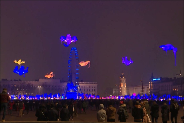 Festival de las luces en Lyon, Francia