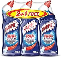 Harpic Toilet Cleaner Liquid Limescale Remover Original, 750ml 2+1
