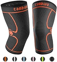 Cambivo Knee Support Brace, Knee Compression Sleeve for Running, Arthritis, ACL, Meniscus Tear, Sports, Joint Pain...