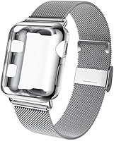 KOUUNN Compatible for Apple Watch Band 38mm 40mm 42mm 44mm with Screen Protector Case, Sports Wristband Strap...