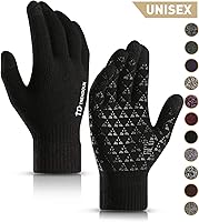 TRENDOUX Winter Gloves for Men Women - Unisex Knit Touch Screen, Thermal Warm Lining