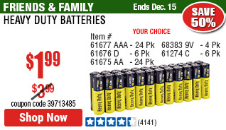 AA Heavy Duty Batteries, 24 Pk.