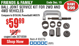 Ball Joint Service Kit for 2WD and 4WD Vehicles