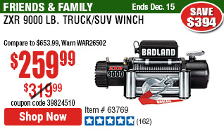 ZXR 9000 lb. Truck/SUV Winch