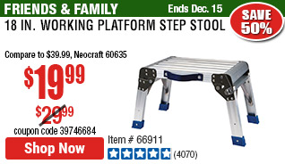 18 In. Working Platform Step Stool