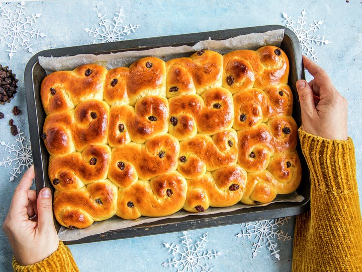 Lussekatter i langpanne