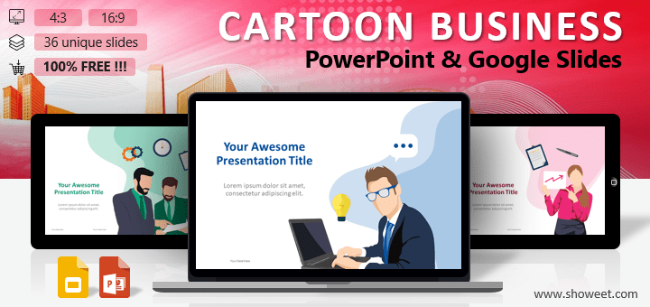 Cartoon Business Template for PowerPoint and Google Slides
