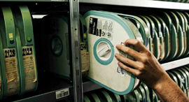 The digitization of the Israel Broadcasting Authority archive. Photo: Tomi Herpaz