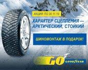 Шиномонтаж в подарок при покупке зимних шин Goodyear