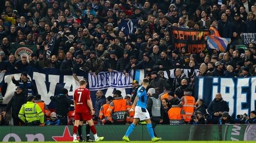 Napoli drew with Liverpool at Anfield