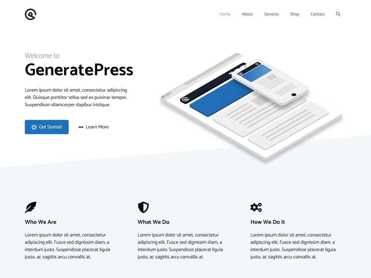 GeneratePress WordPress ecommerce template