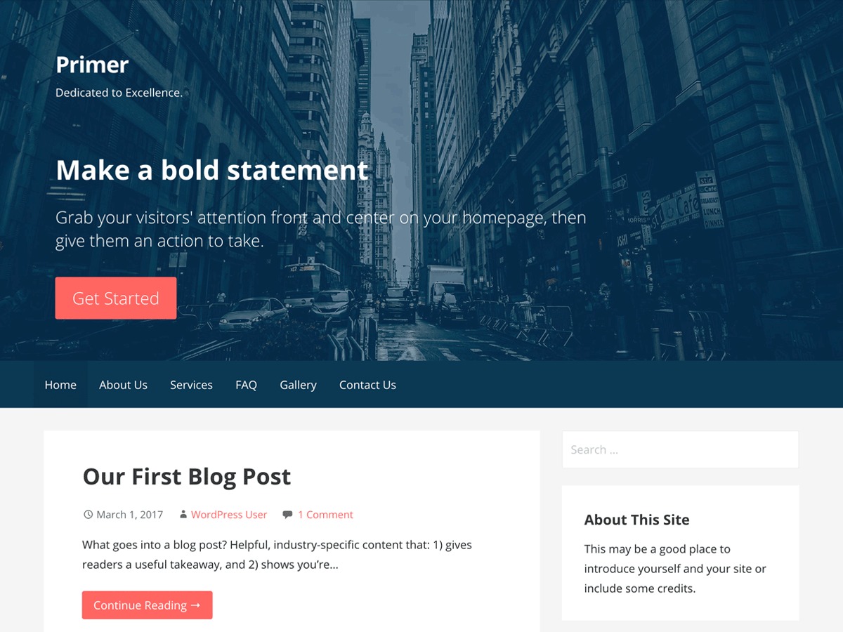 Primer free WP theme