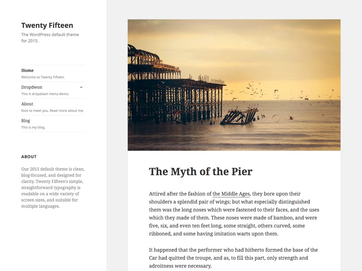 Twenty Fifteen theme free download