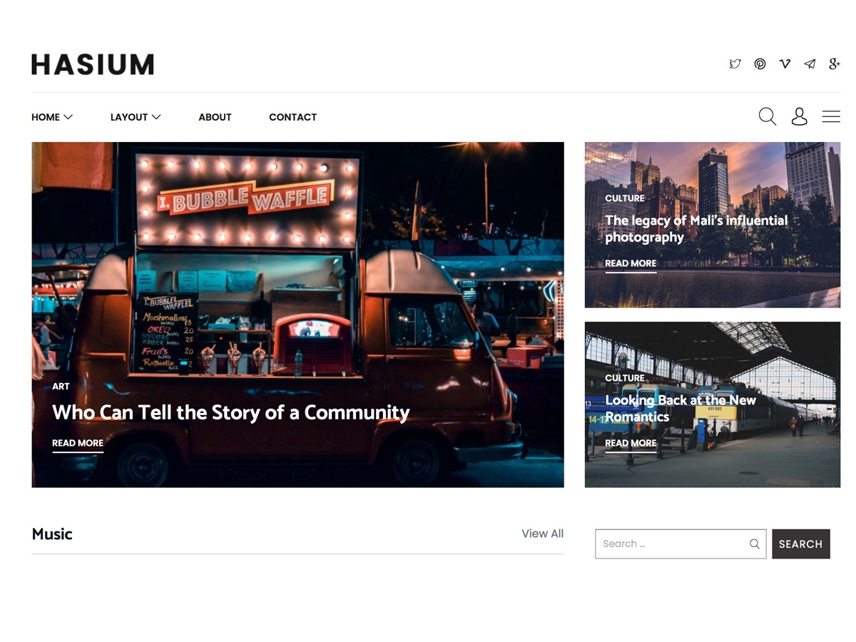 Hasium fashion WordPress theme
