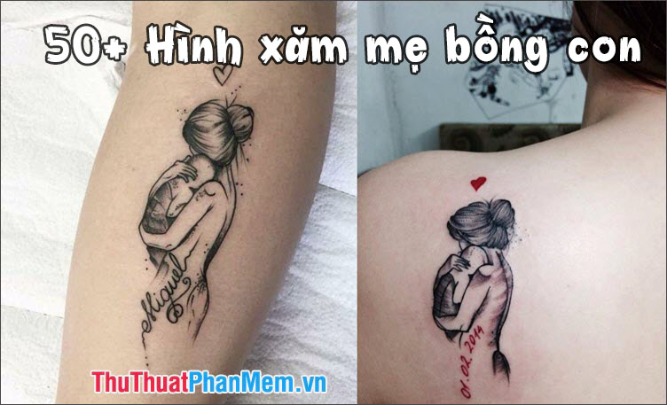 50+ H&igrave;nh xăm mẹ bồng con đẹp nhất