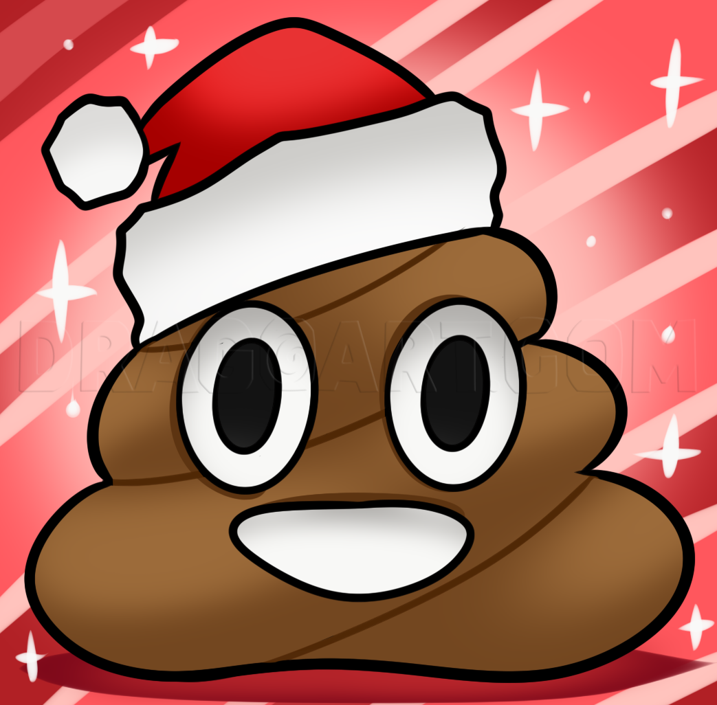 christmas poo emoji drawing lesson